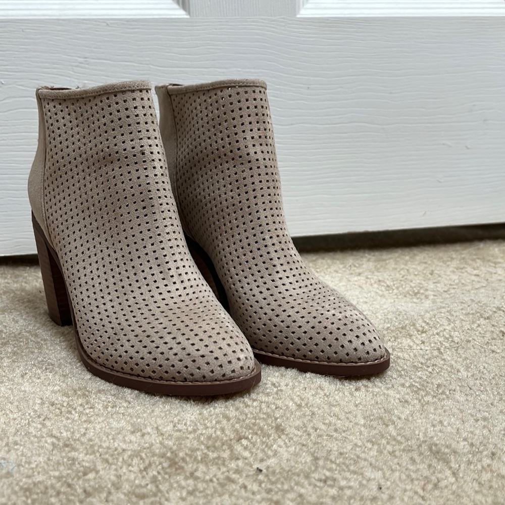 Suede Beige Abound Booties